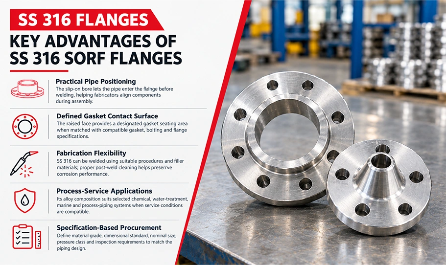 SS 316 SORF Flanges Specifications, Chemical Composition and Applications